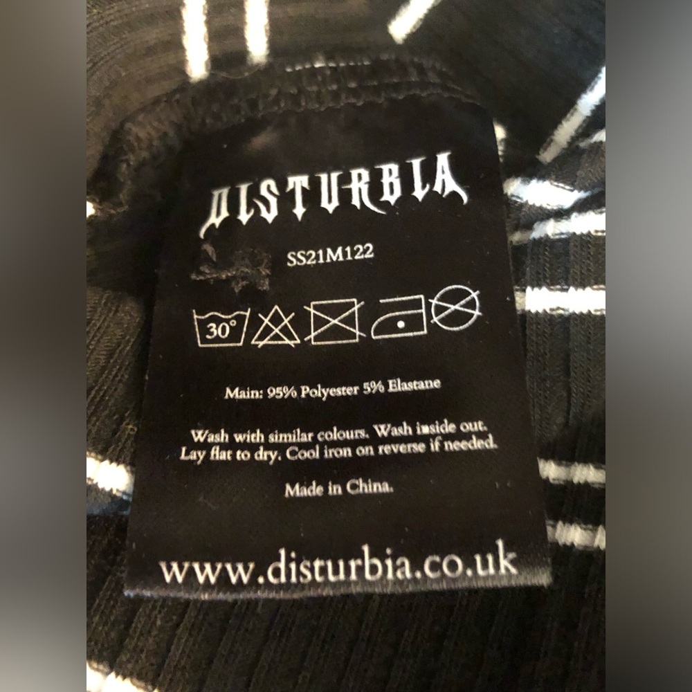 DISTURBIA Slash striped cropped cardi size US4 - Picture 9 of 10